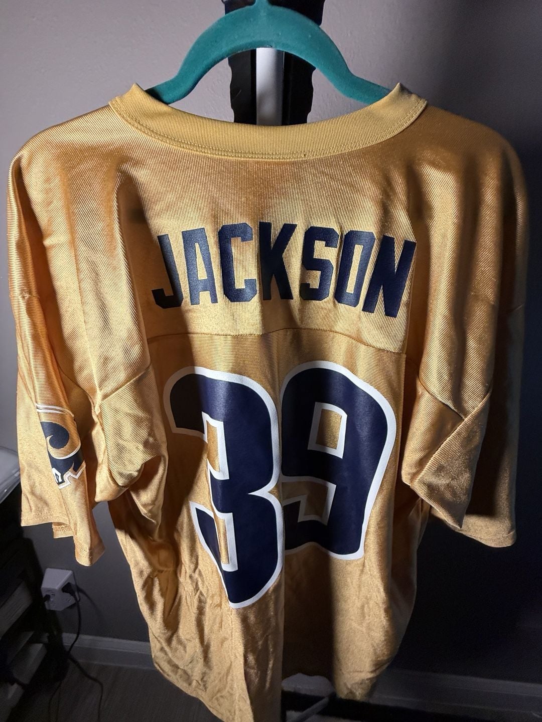 NFL Players Steven Jackson 39 Rams Jersey Size L Gold 8