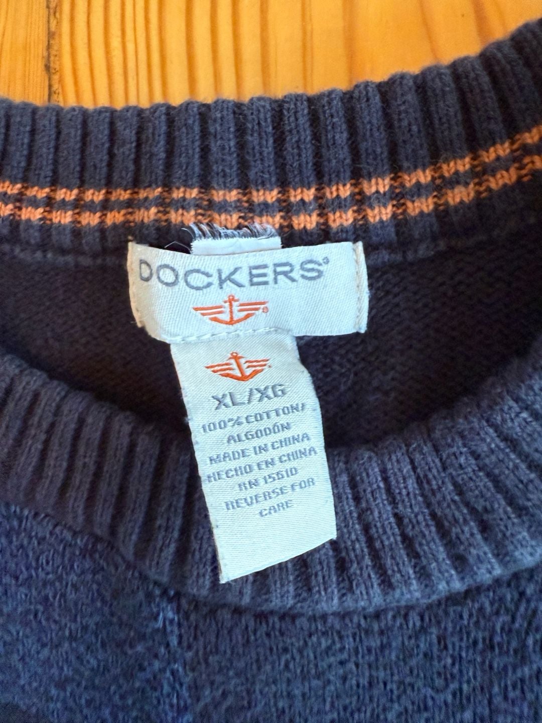 Dockers Colorblock Cotton Crewneck Sweater Size XL Blue 3