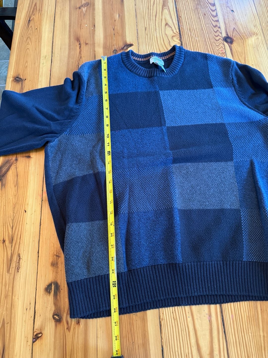 Dockers Colorblock Cotton Crewneck Sweater Size XL Blue 7