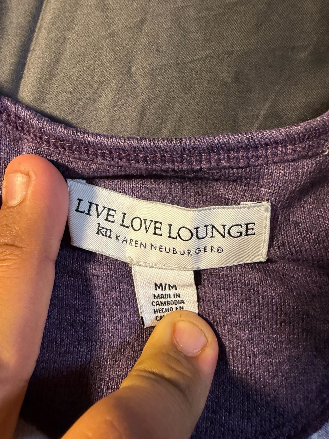 Live Love Lounge Tank Top Size XS Purple Floral 3