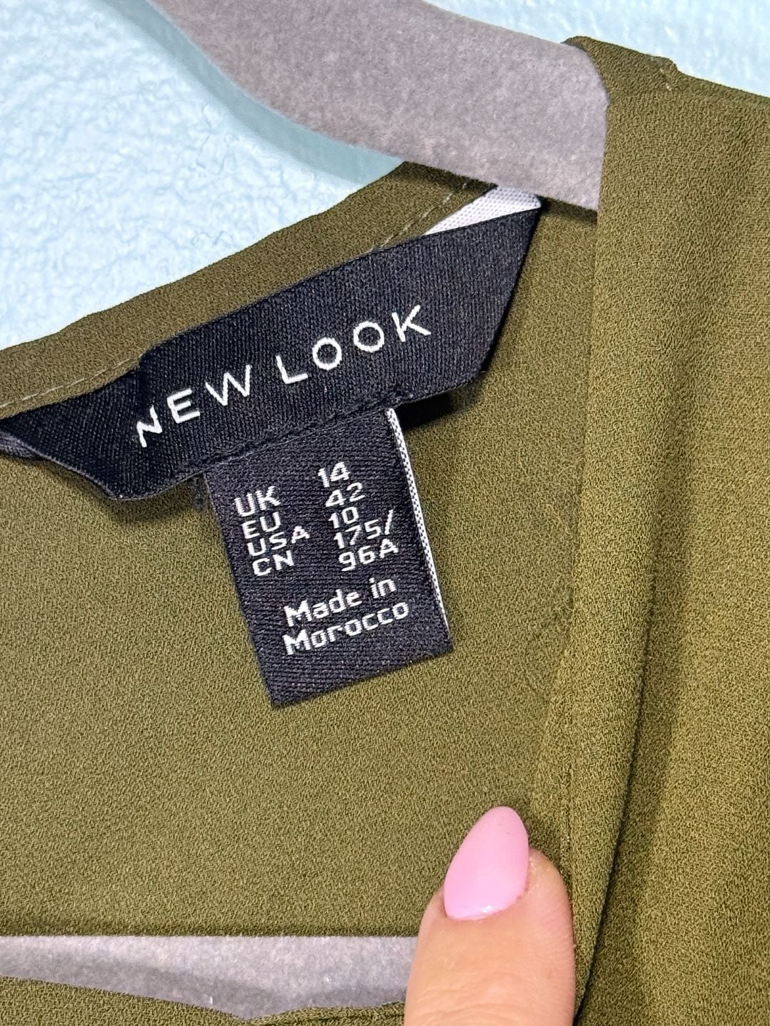 New Look Long Sleeve Blouse Size 14 ukOlive Green 5