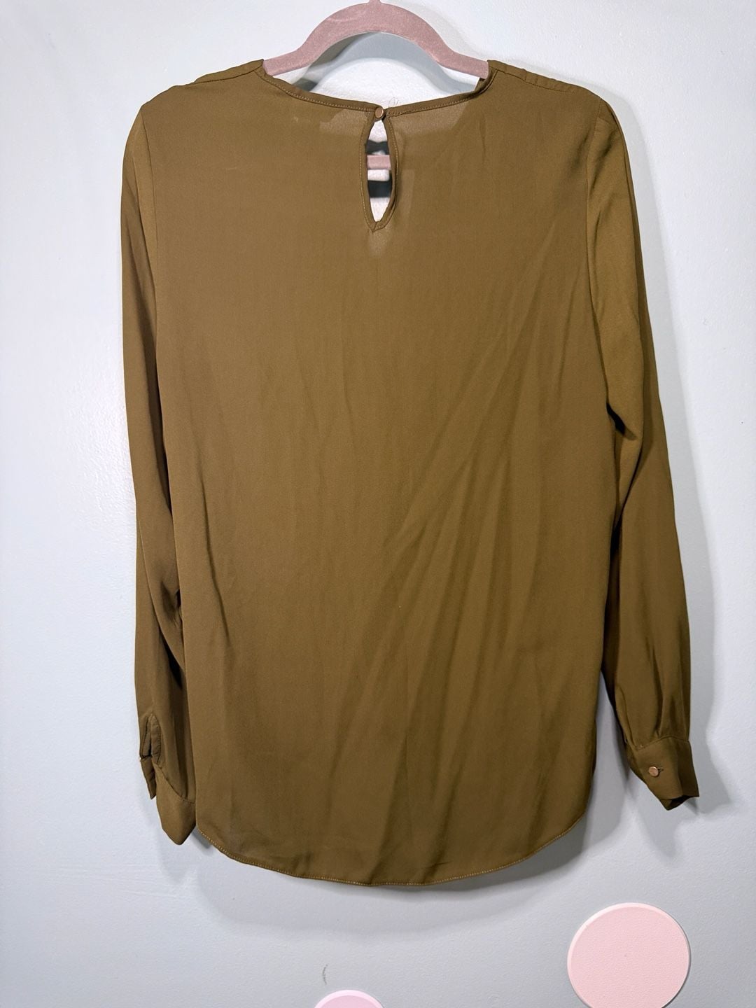 New Look Long Sleeve Blouse Size 14 ukOlive Green 6