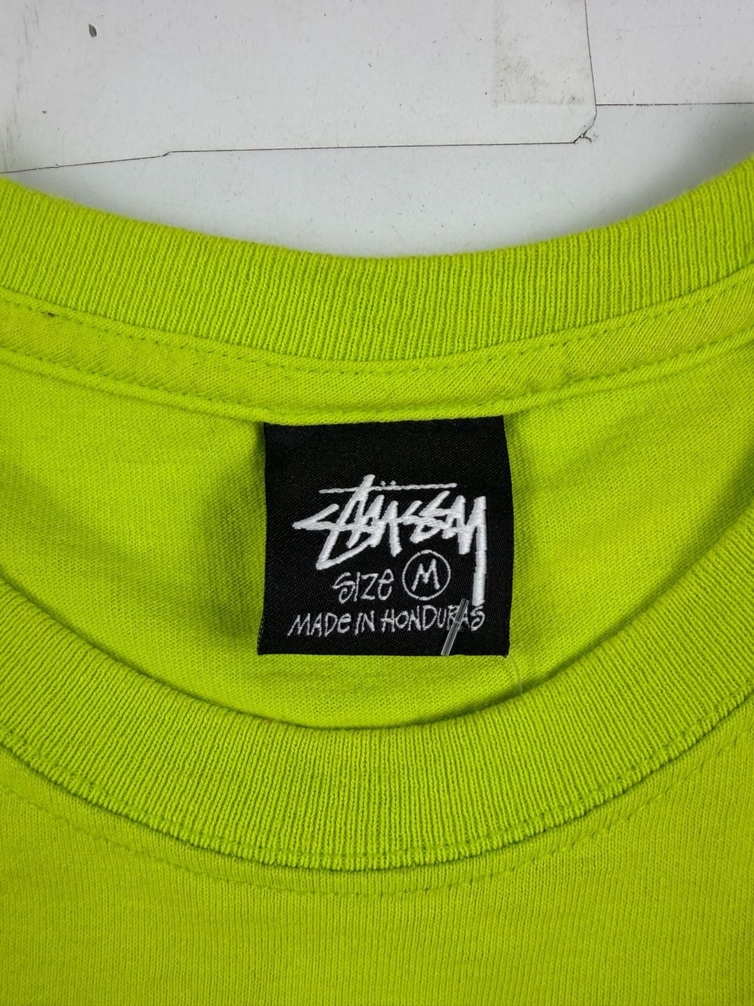 Stussy Honolulu T-Shirt Lime Green Graphic Tee Size M (OF) 3