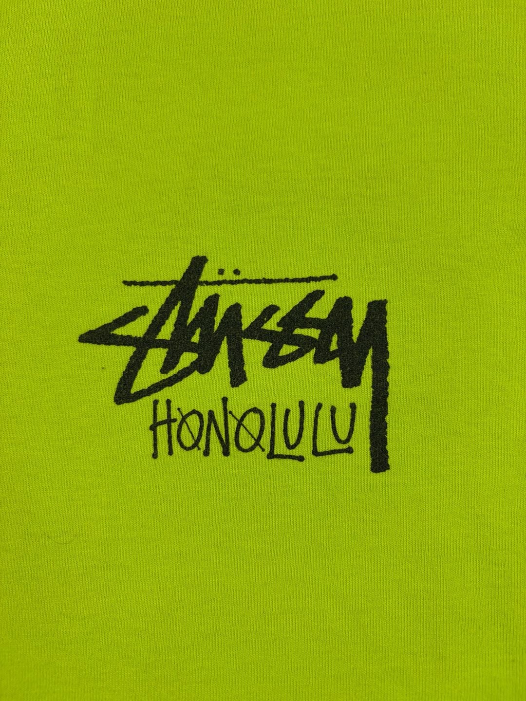 Stussy Honolulu T-Shirt Lime Green Graphic Tee Size M (OF) 6
