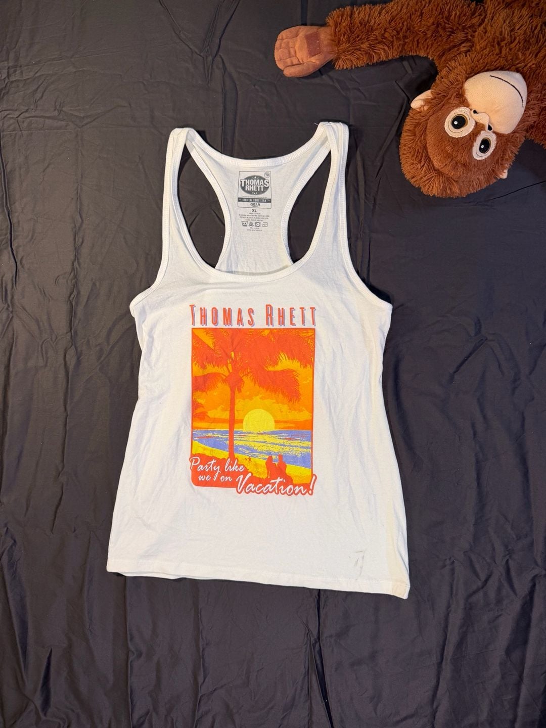 Thomas Rhett Tour Tank Top Size XL White Graphic Beach Party Vacation 2