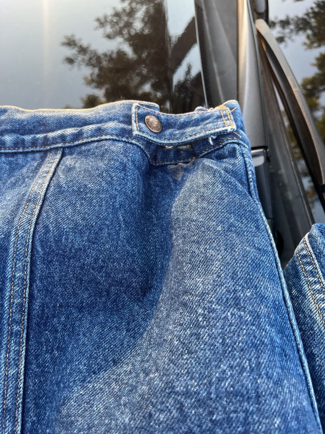 Levi's Sherpa Trucker Jacket Size M Blue Denim Fleece Collar 7