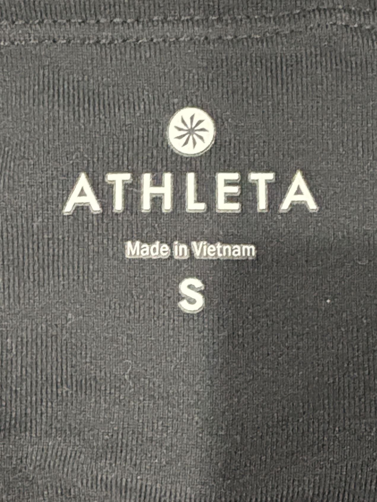 Athleta Leggings Size S Black Striped Athletic Activewear Pants 3