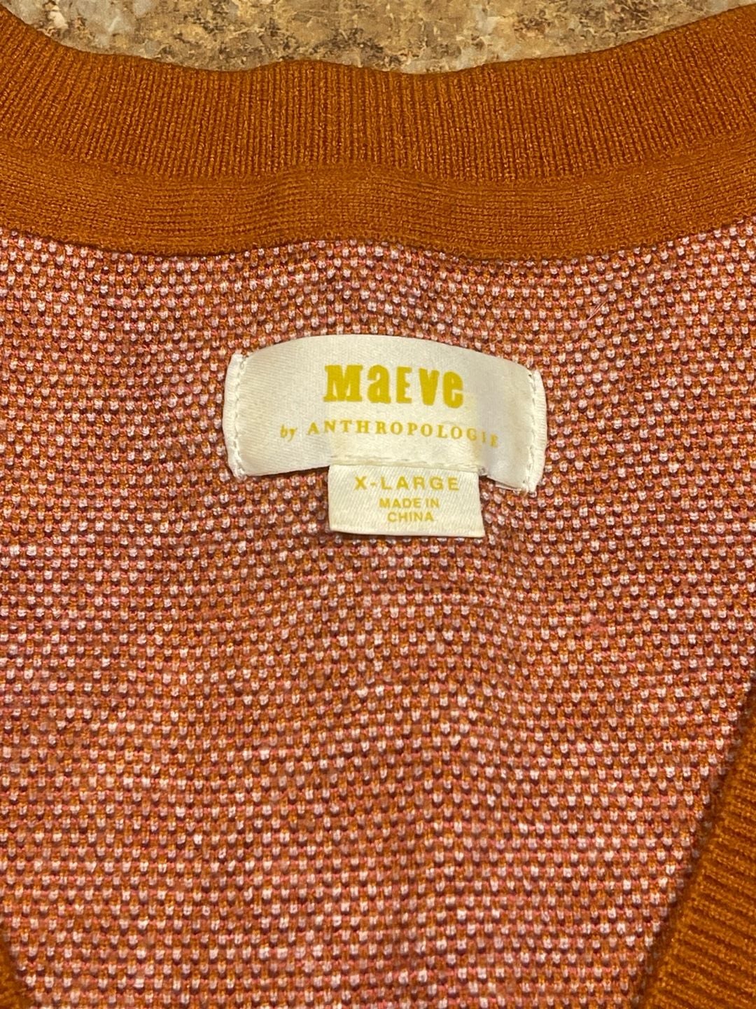 Maeve Anthropologie Floral Jacquard Sweater Vest XL Retro Boho 70s Fall 5