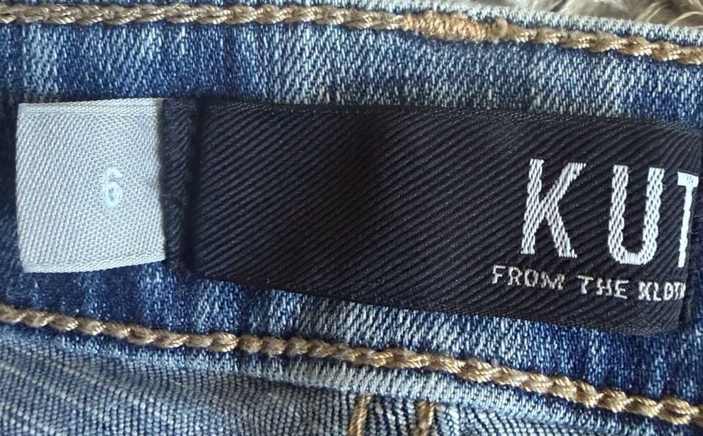 KUT from the Kloth Jeans Size 6 Raw Hem Ankle Skinny Blue Denim 3
