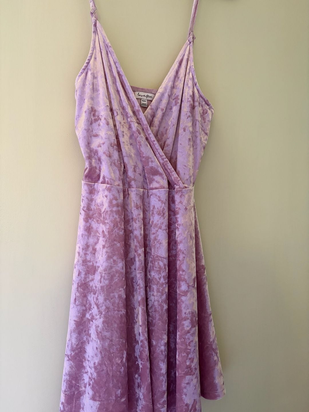 Love Fire Velvet Dress Size M/M Pink 4