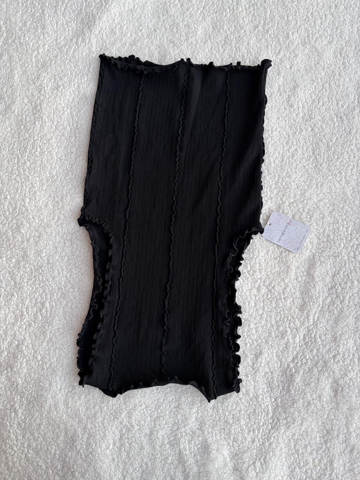 Intimately Free People Lettuce Trim Tank Top Size XS/S Black Ribbed 3