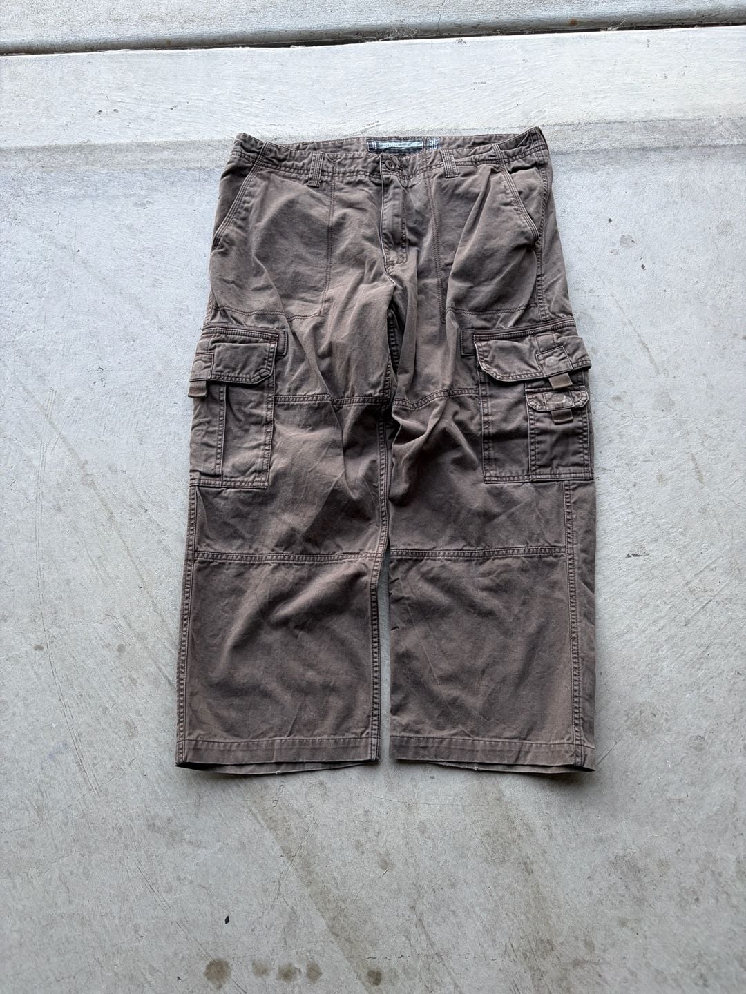 Old Navy Loose Cargo Pants Size 36x30 Brown Cotton Utility Workwear 2