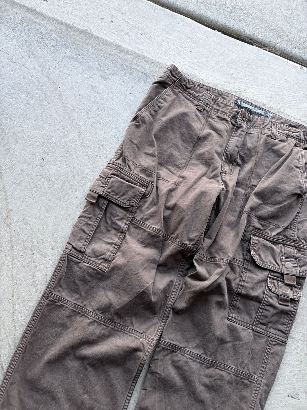 Old Navy Loose Cargo Pants Size 36x30 Brown Cotton Utility Workwear 3