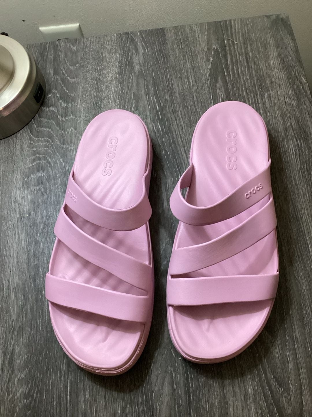 Crocs Brooklyn Low Wedge Sandals Size W11 Pink 2