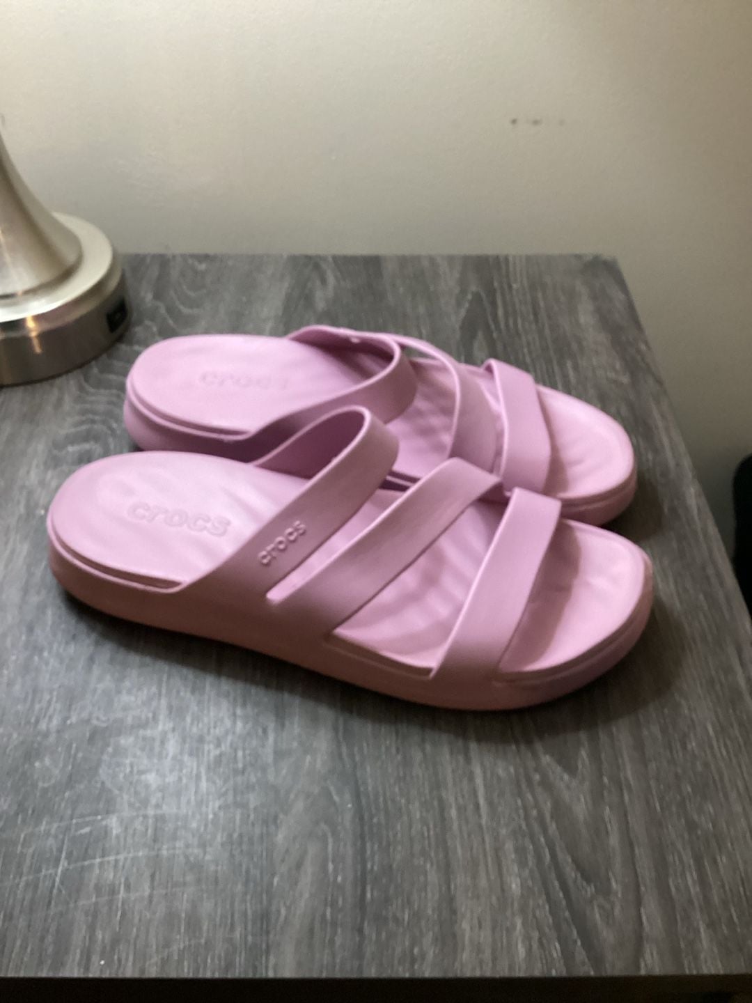 Crocs Brooklyn Low Wedge Sandals Size W11 Pink 3