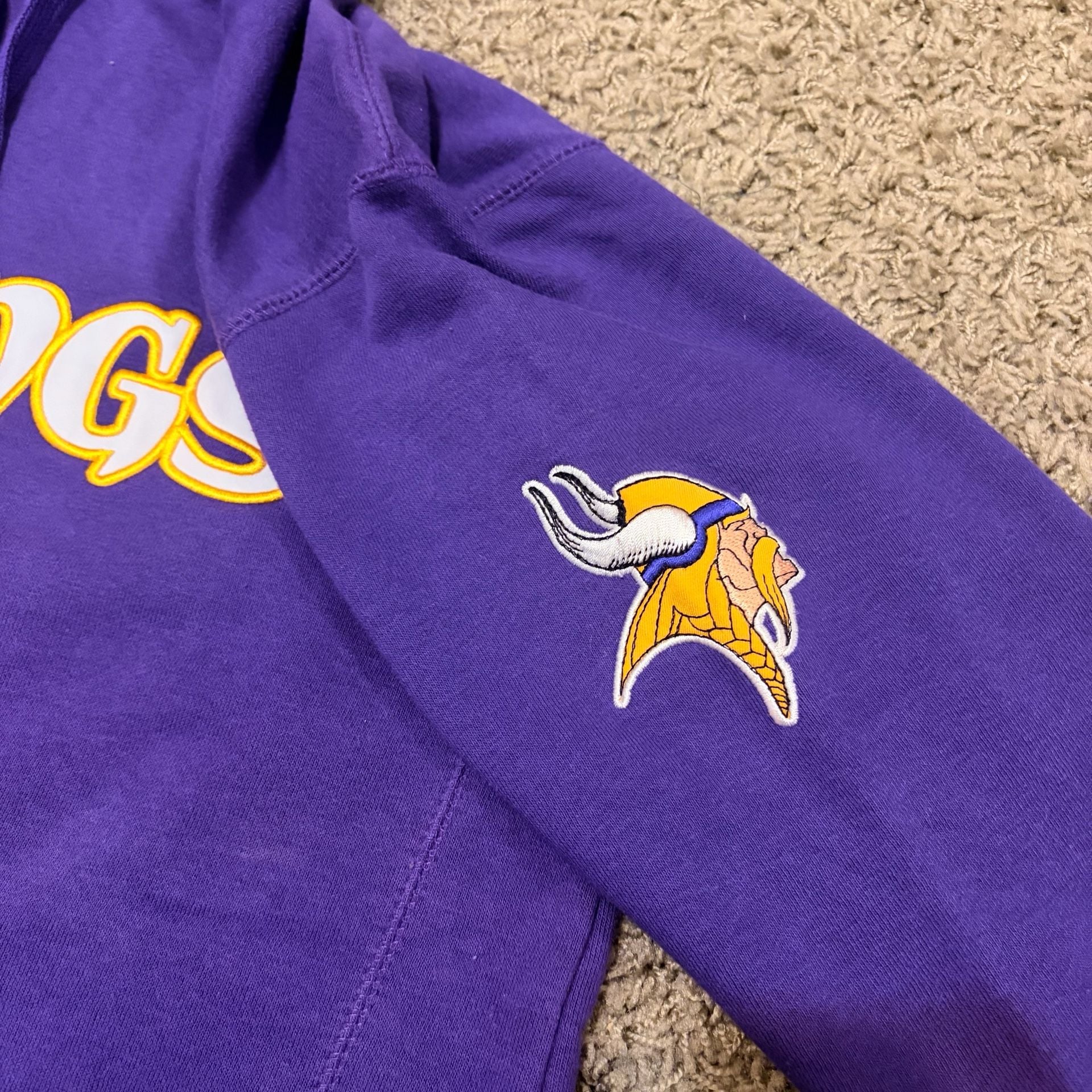 NFL Team Apparel Minnesota Vikings Hoodie Size M Purple 4