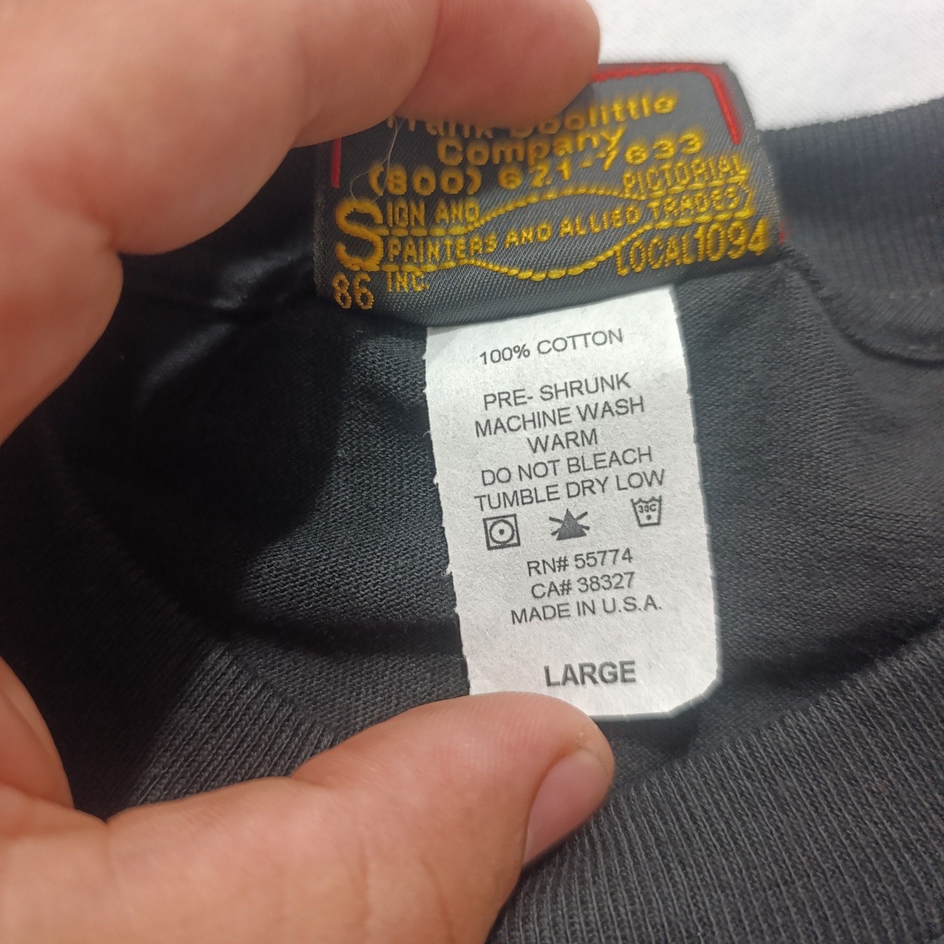 The Frank Doolittle Company Teamsters T-Shirt Large Black 9
