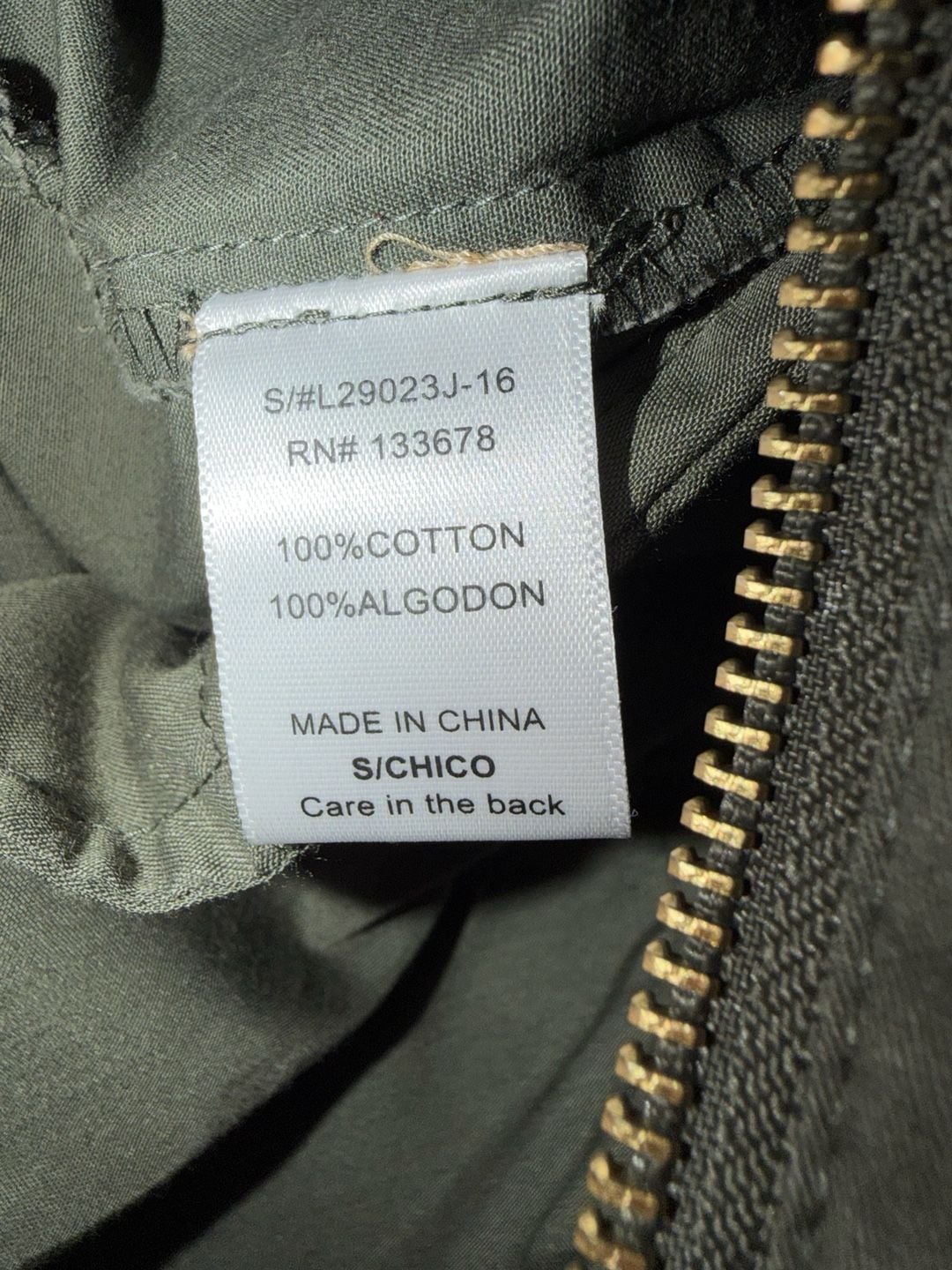 Love Tree Utility Anorak Jacket Size S Olive Green Hooded 9