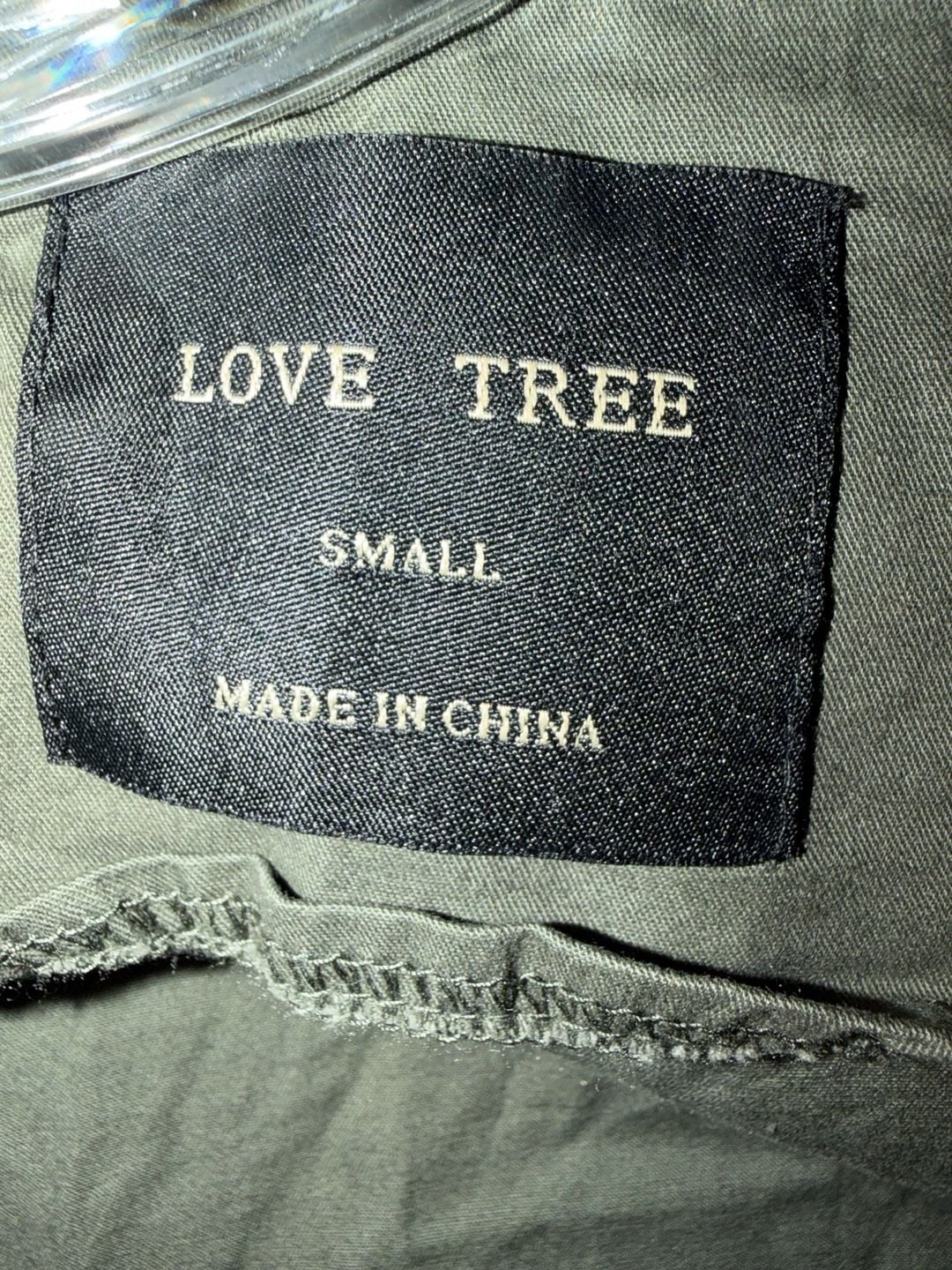 Love Tree Utility Anorak Jacket Size S Olive Green Hooded 12