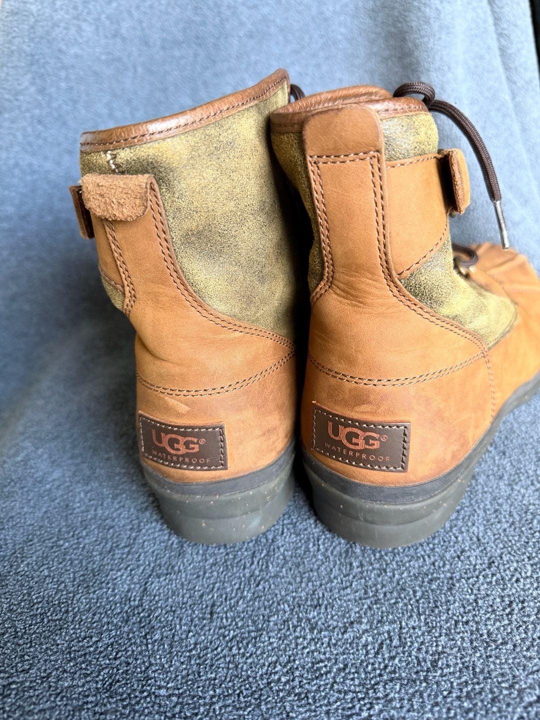 UGG Waterproof Duck Boots Size 11 Brown Leather Suede, Mens 3