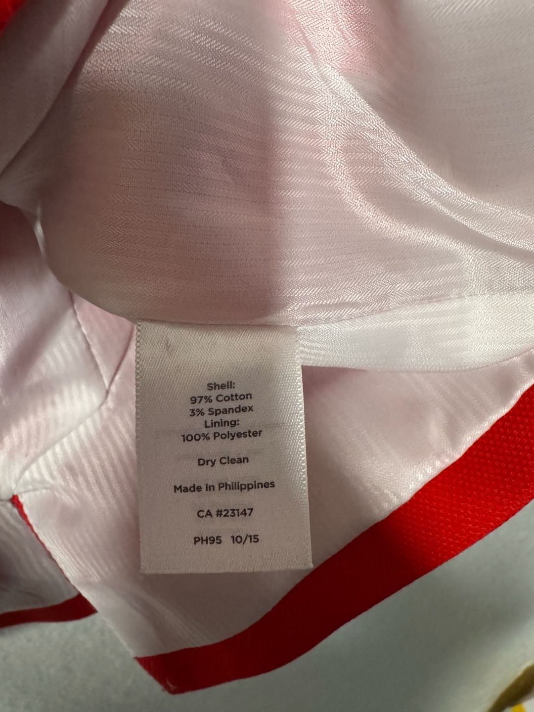 Talbots Petite Blazer Size 10P Red Cotton Blend Suit Jacket 8