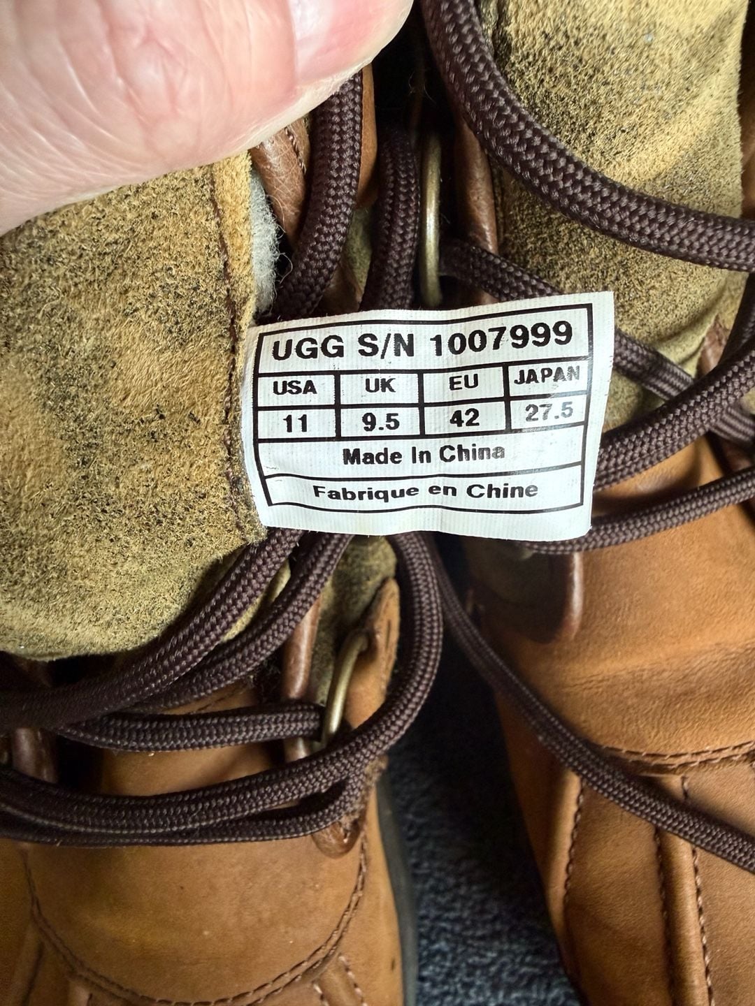 UGG Waterproof Duck Boots Size 11 Brown Leather Suede, Mens 4