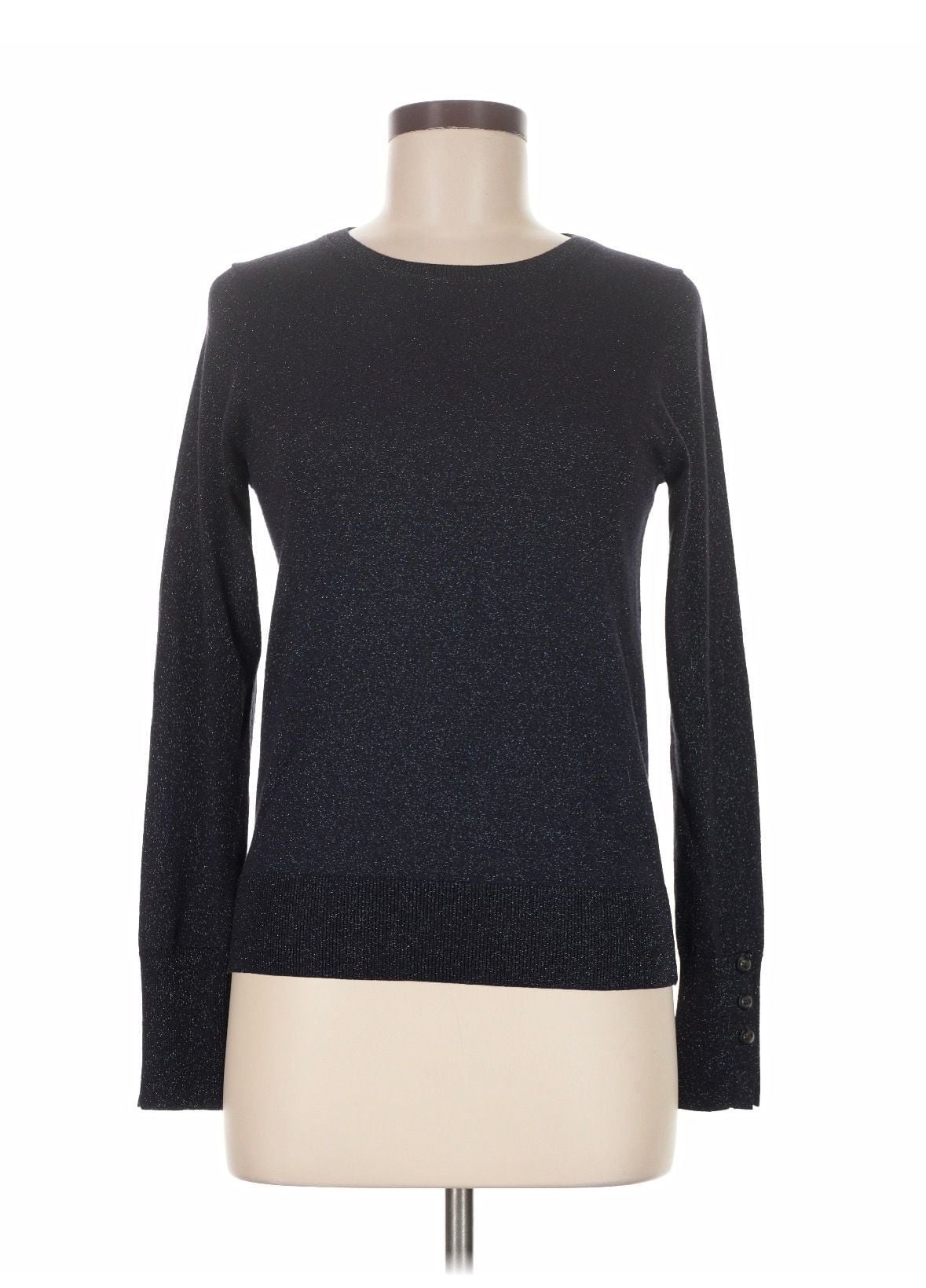 And Taylor Sparkle Knit Sweater Navy Size S 2