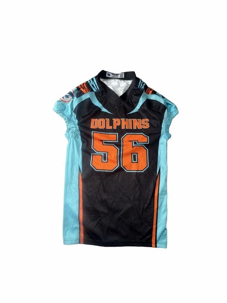 Sanyo Dolphins McKinney 56 Jersey Size YXL Black Aqua 2