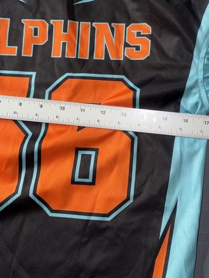 Sanyo Dolphins McKinney 56 Jersey Size YXL Black Aqua 3