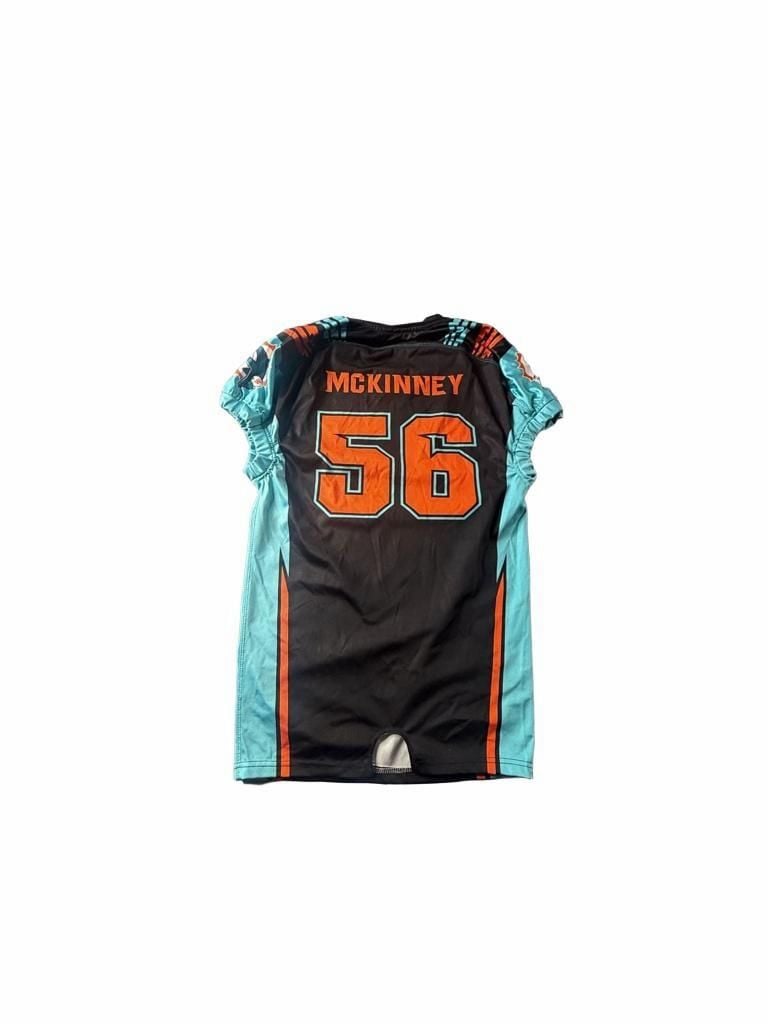 Sanyo Dolphins McKinney 56 Jersey Size YXL Black Aqua 5