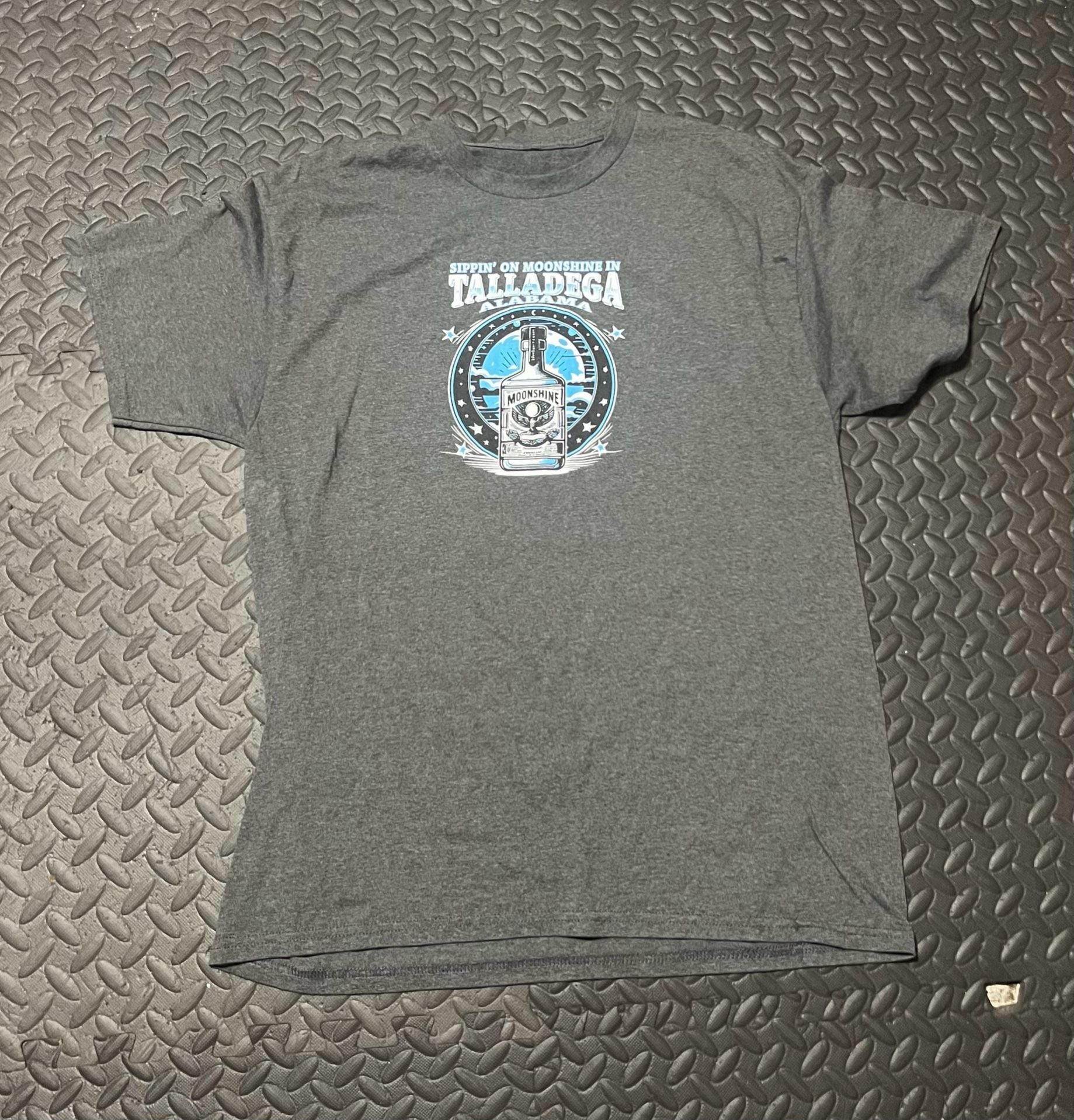 Moonshine Talladega T-Shirt Dark Gray Graphic Tee 3