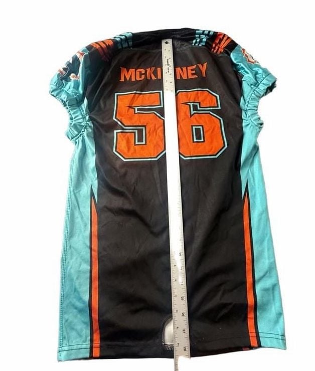 Sanyo Dolphins McKinney 56 Jersey Size YXL Black Aqua 6