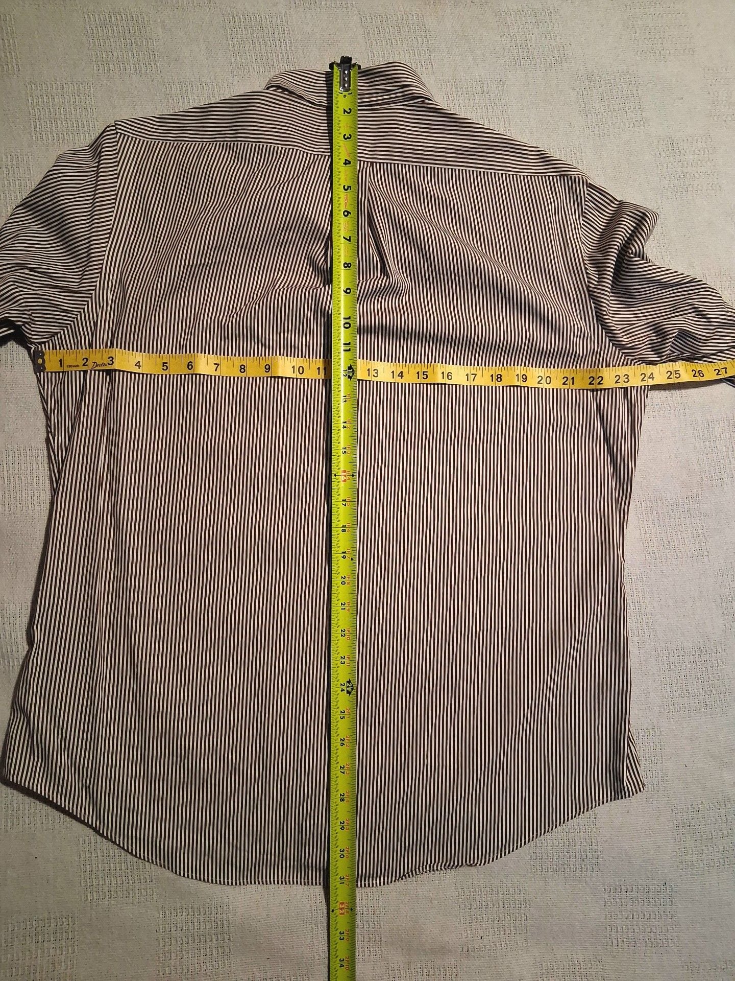Ralph Lauren Button Down Shirt Custom Fit Brown Striped Long Sleeve size L 6