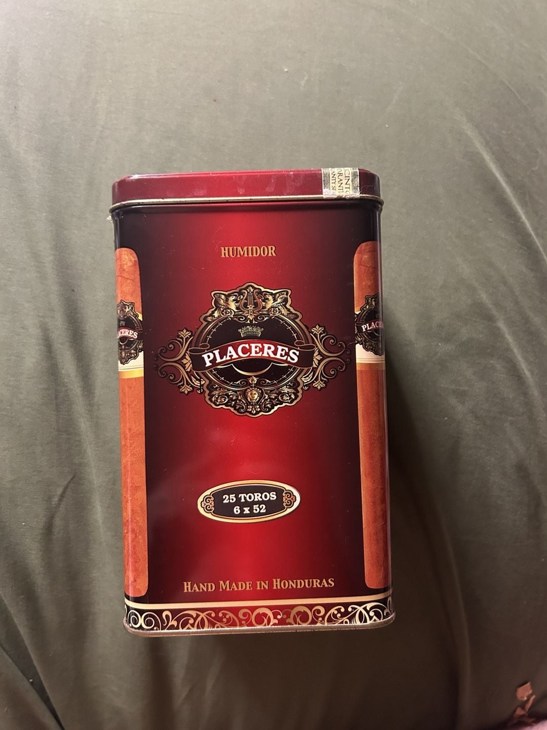 Placeres Humidor Toros 25 Cigar Tin Can 6x52 1