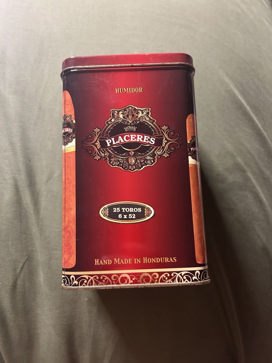 Placeres Humidor Toros 25 Cigar Tin Can 6x52 3