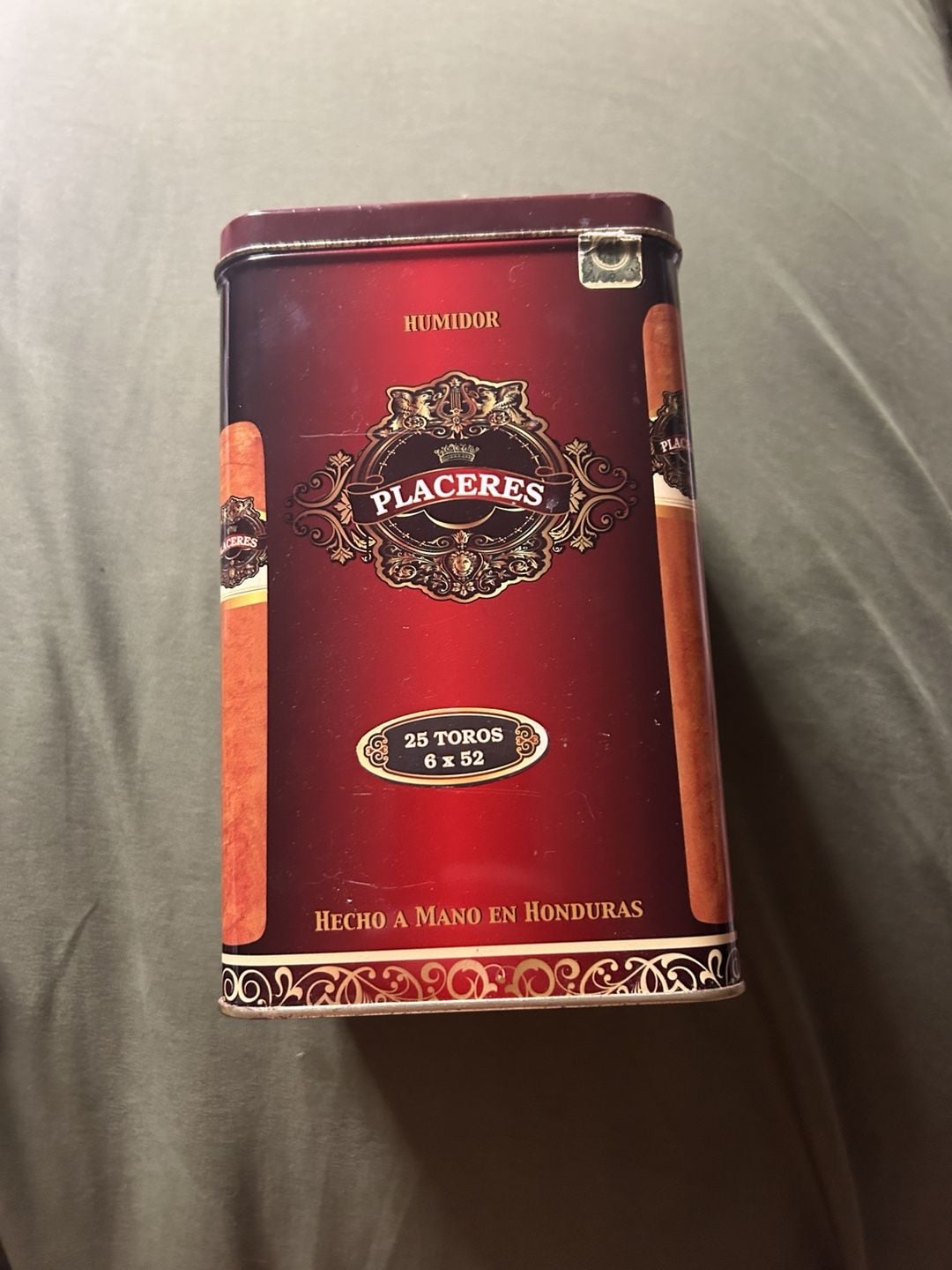 Placeres Humidor Toros 25 Cigar Tin Can 6x52 4