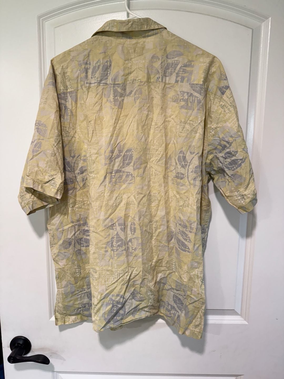 Tropical Hawaiian Aloha Shirt Abstract Floral Coastal Grandpa Men's Size 2XL 3