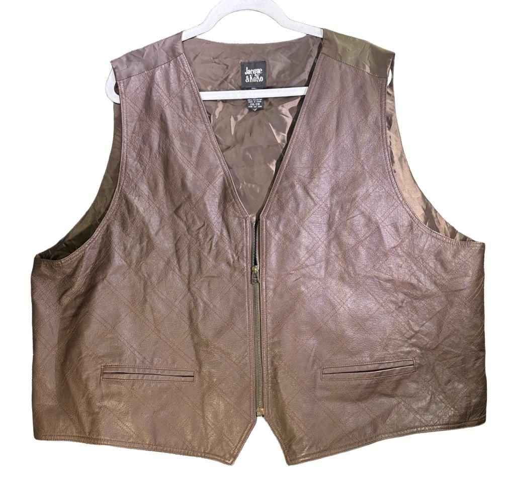 Jacque & Koko Leather Vest Size 26/28 3