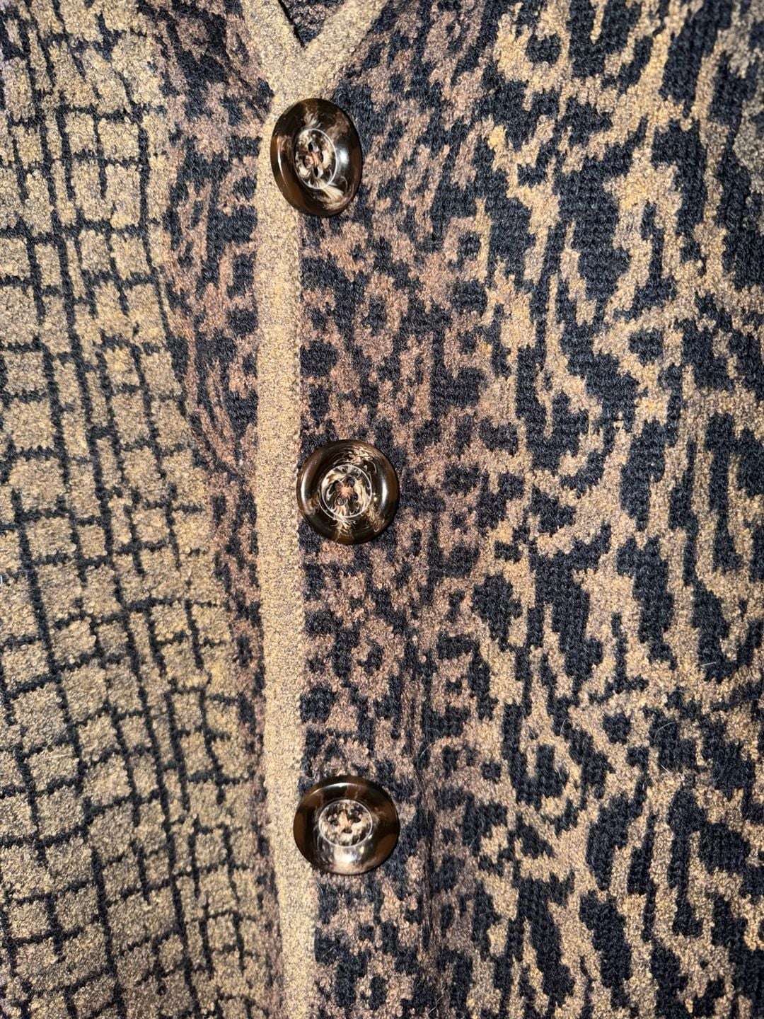 Christopher & Banks Animal Print Cardigan Sweater Size L 4