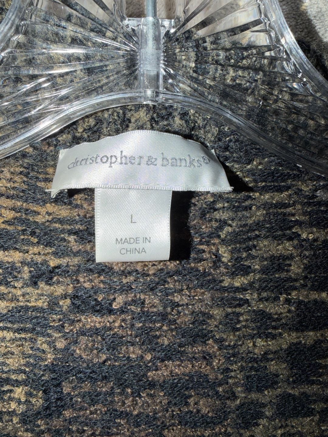 Christopher & Banks Animal Print Cardigan Sweater Size L 5