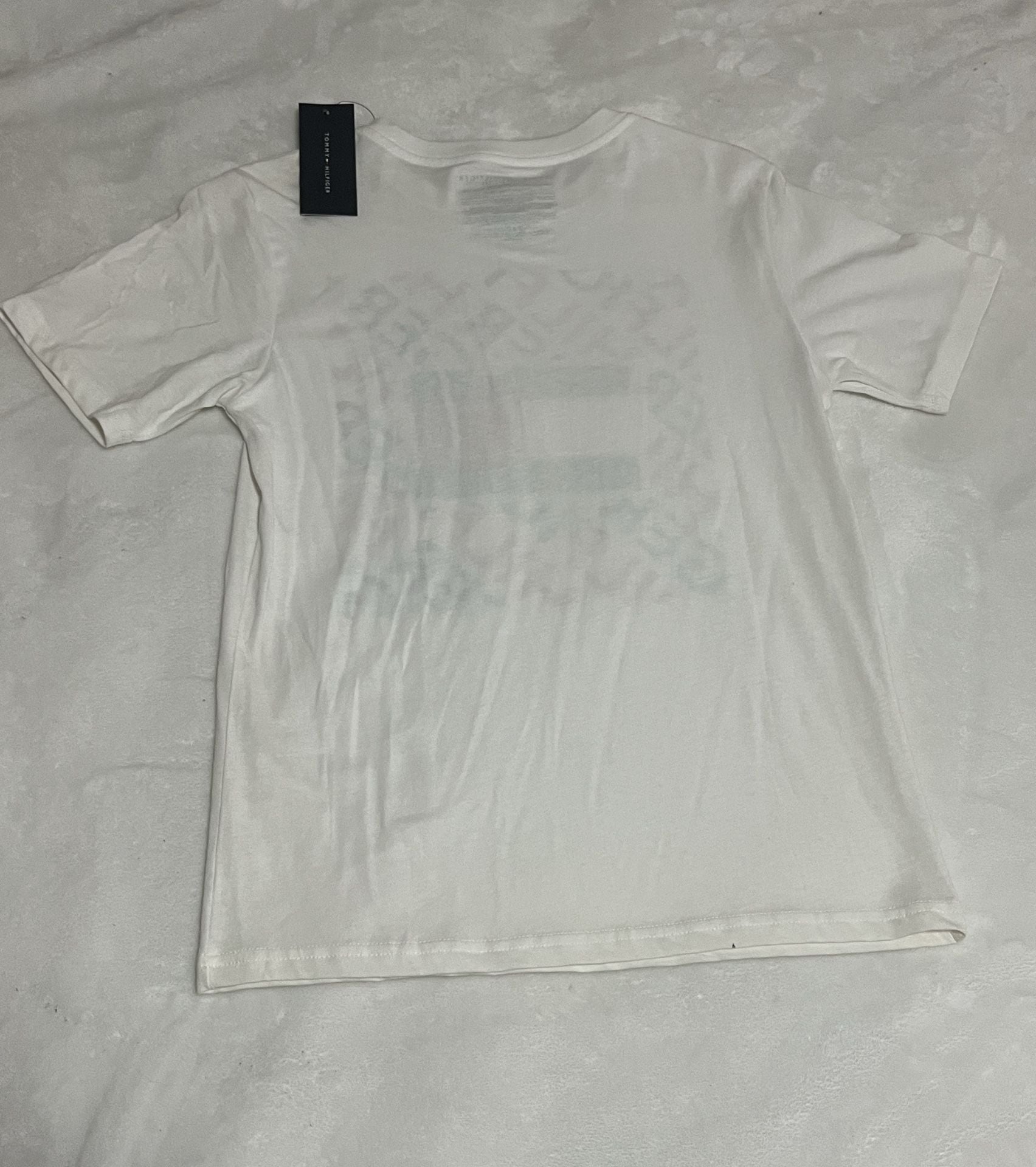 Tommy Hilfiger Graphic T-Shirt Size M (12/14) Bright White 3
