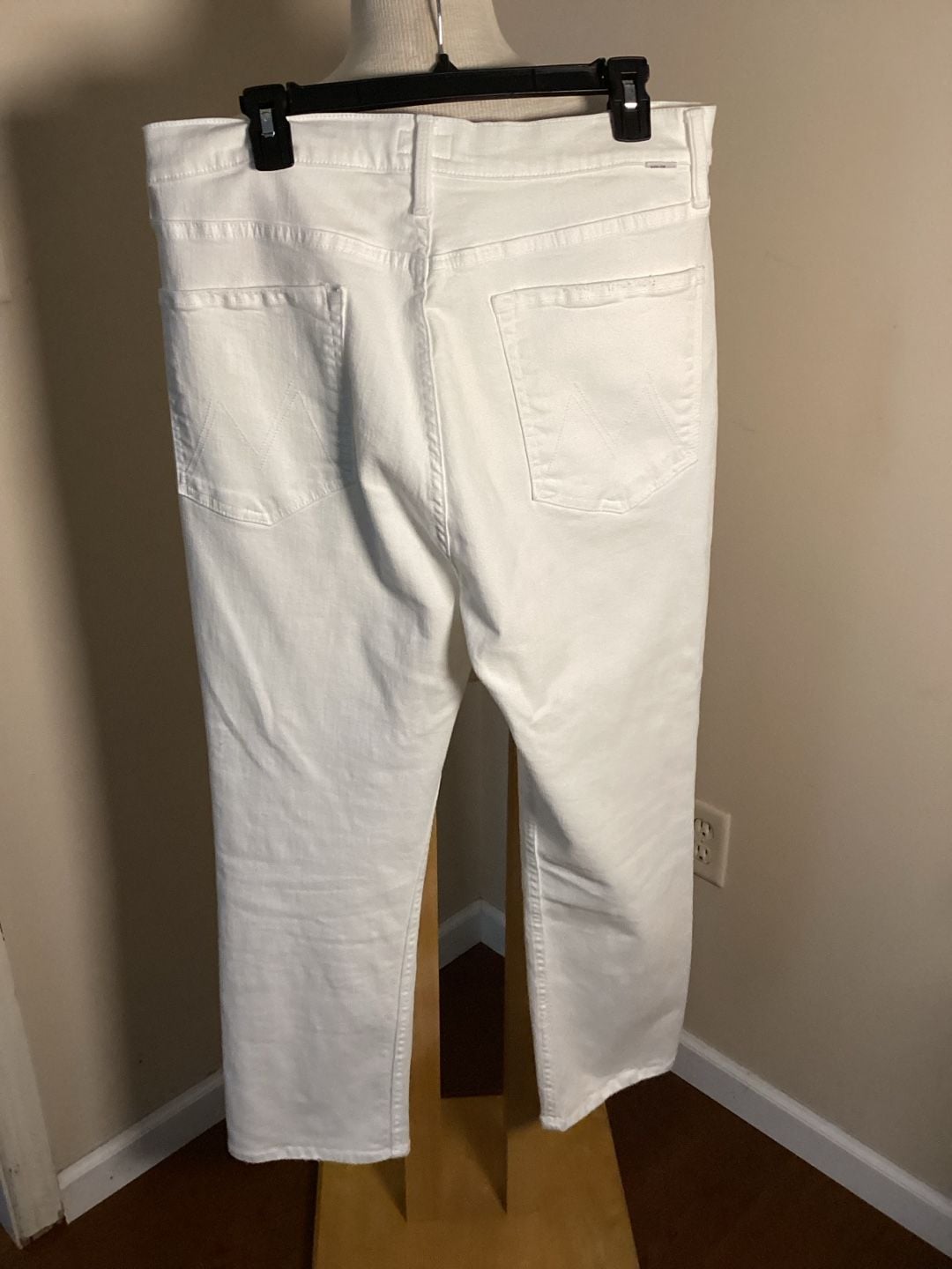 Mother Denim Jeans Size 34 White Straight Leg 5
