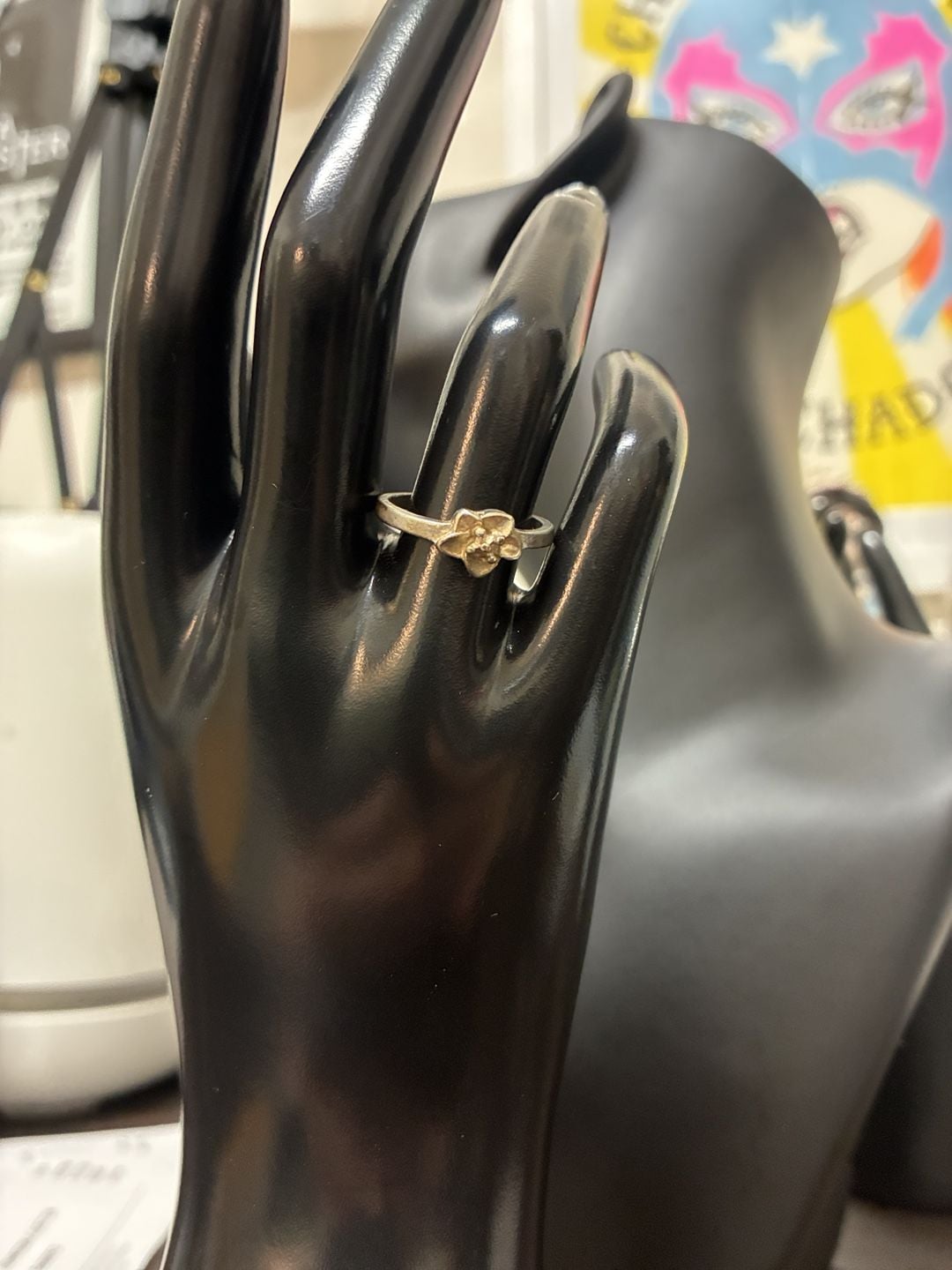 Vintage 1990s Sterling Silver 925 Flower Ring 2