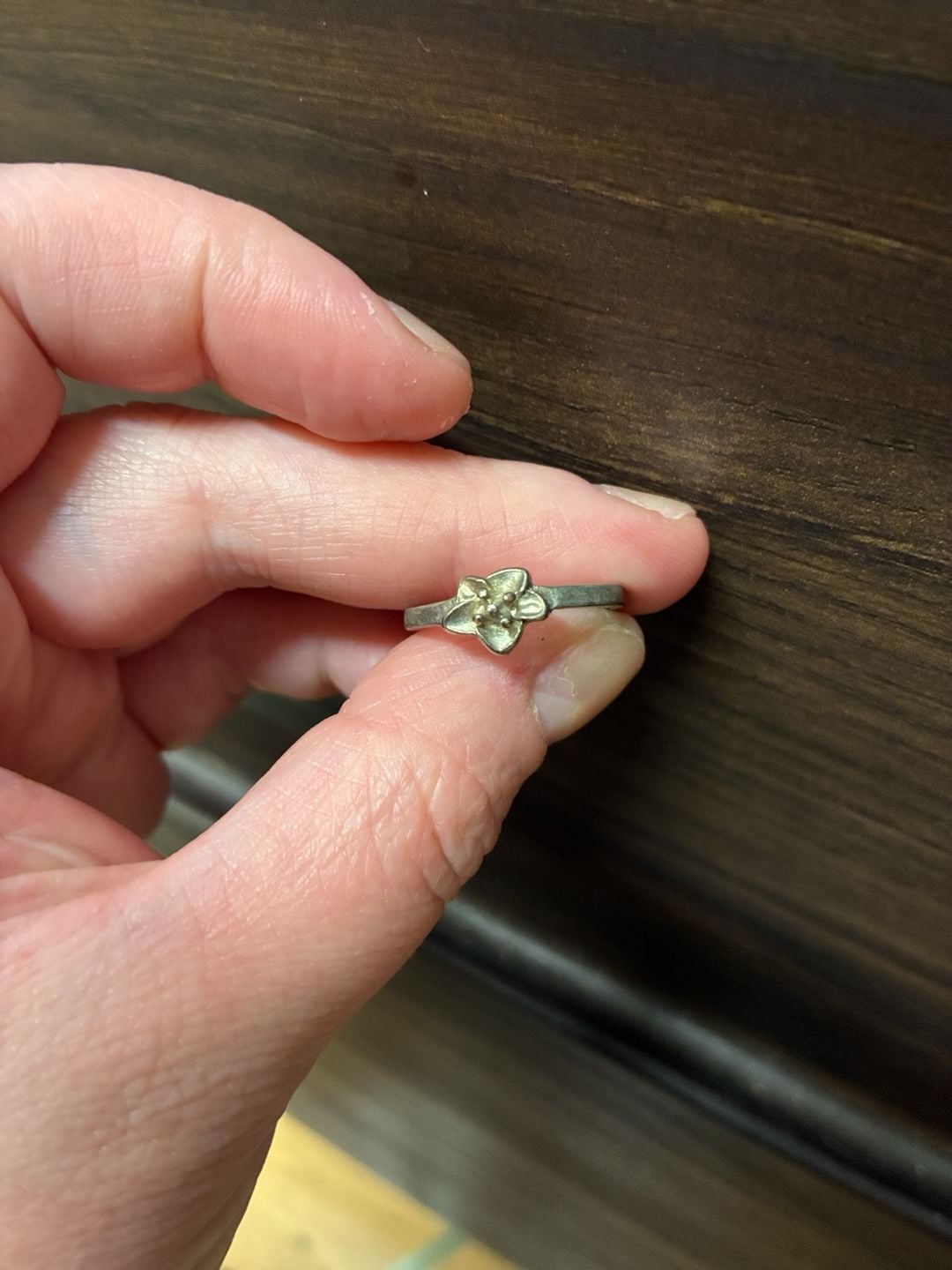 Vintage 1990s Sterling Silver 925 Flower Ring 5
