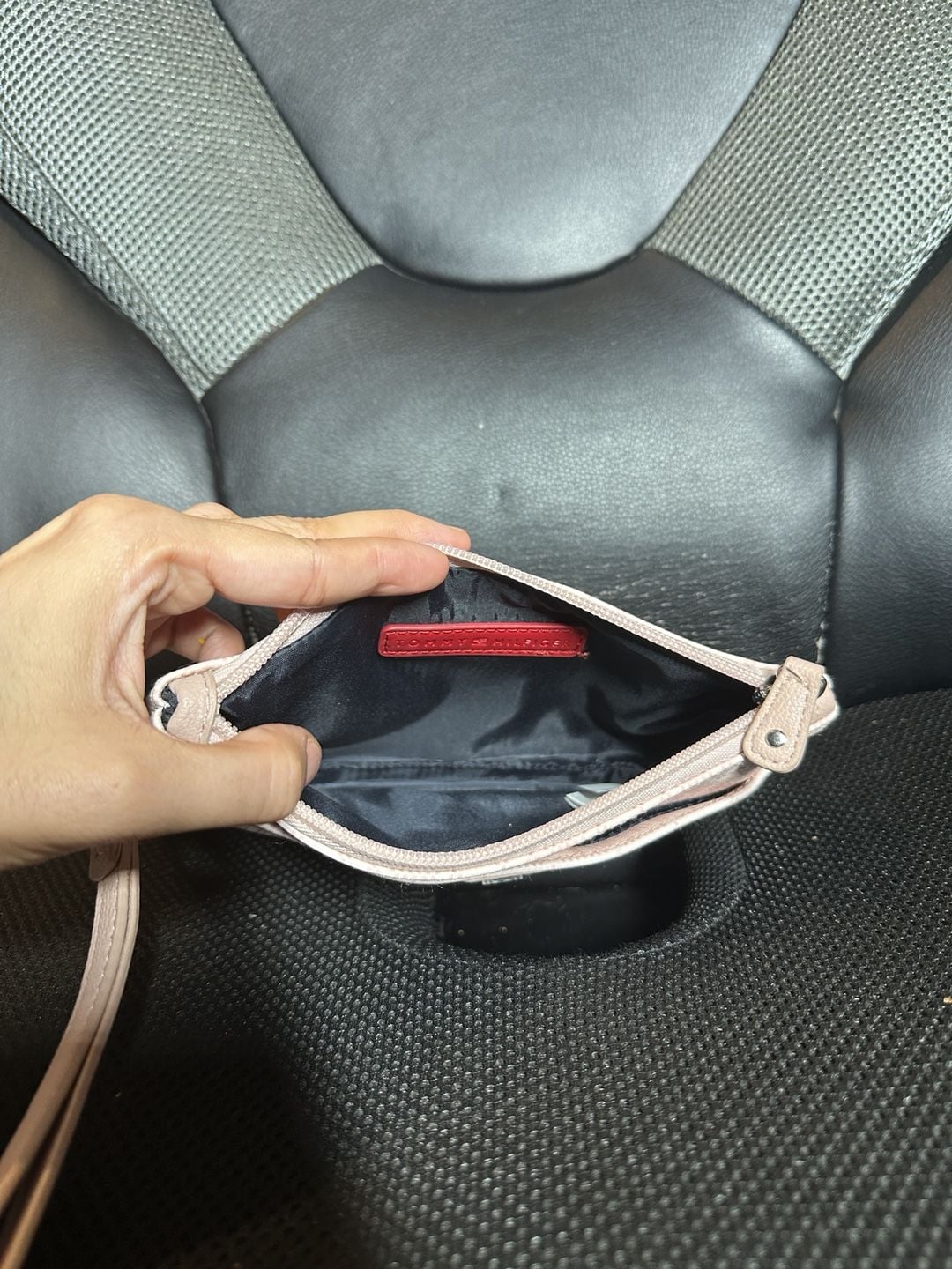 Tommy Hilfiger Monogram Pink Wristlet Clutch 4