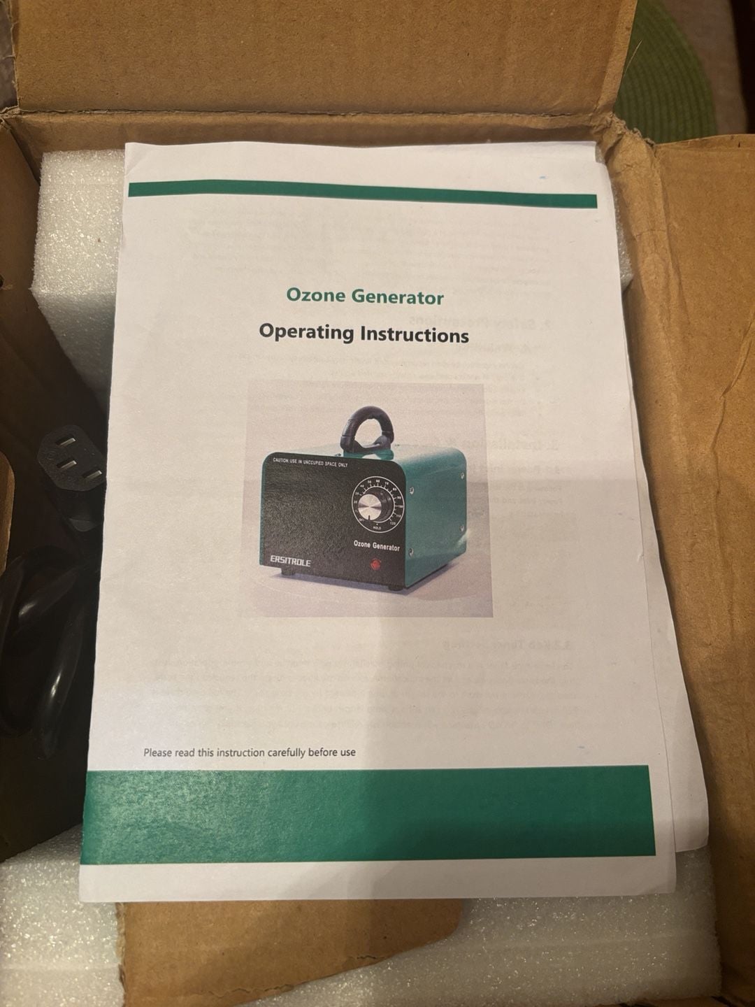 ERSITROLE Ozone Generator Model EOG-01 90000mg/h 1