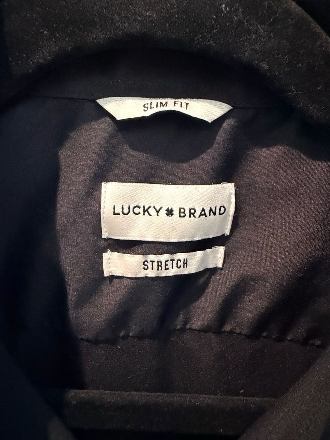 Lucky Brand Long Sleeve Button Down Shirt Black Slim Fit 3