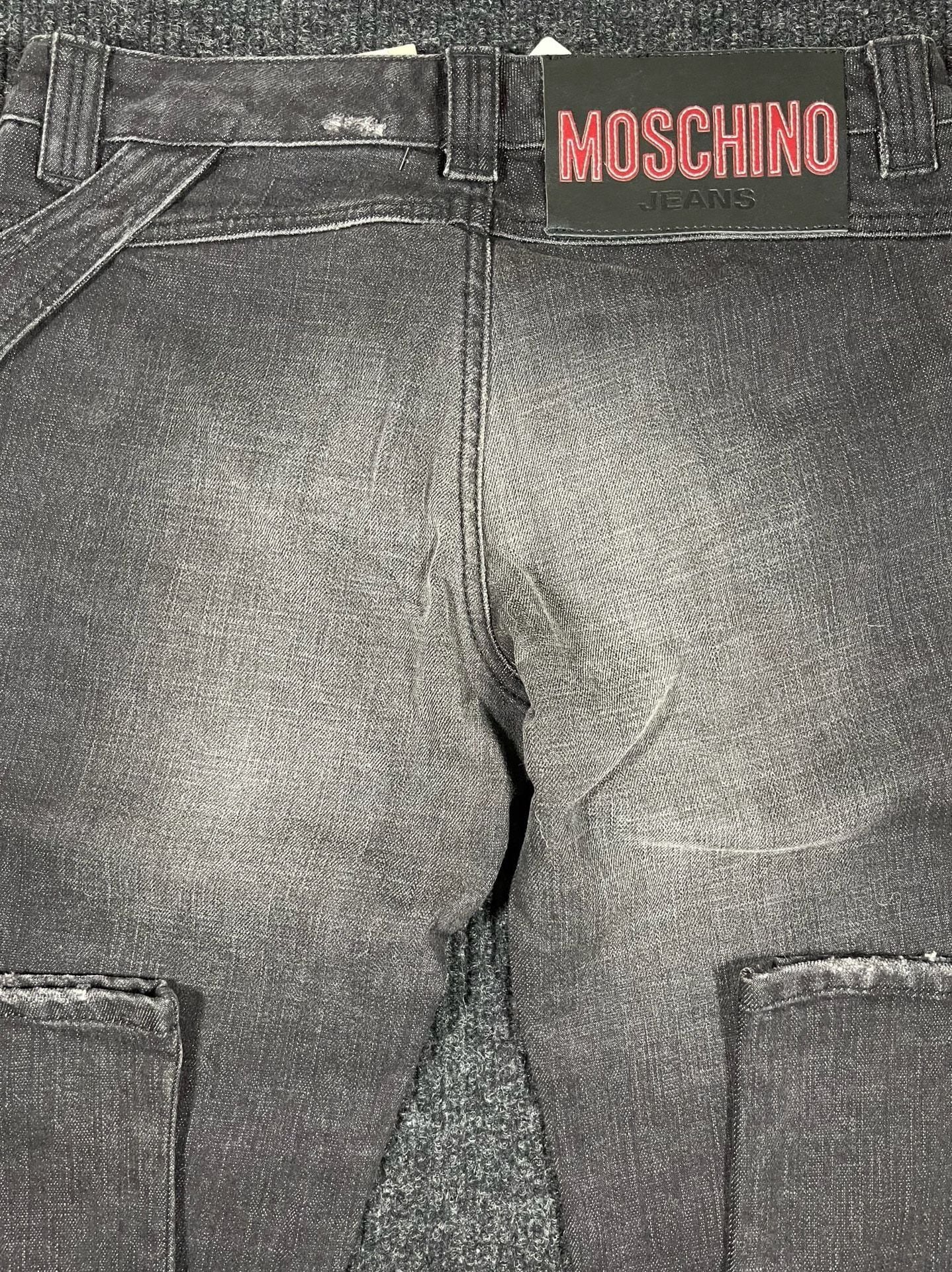 Moschino Jeans Slim Fit NWT Size 29 Black Distressed Denim Pants 13
