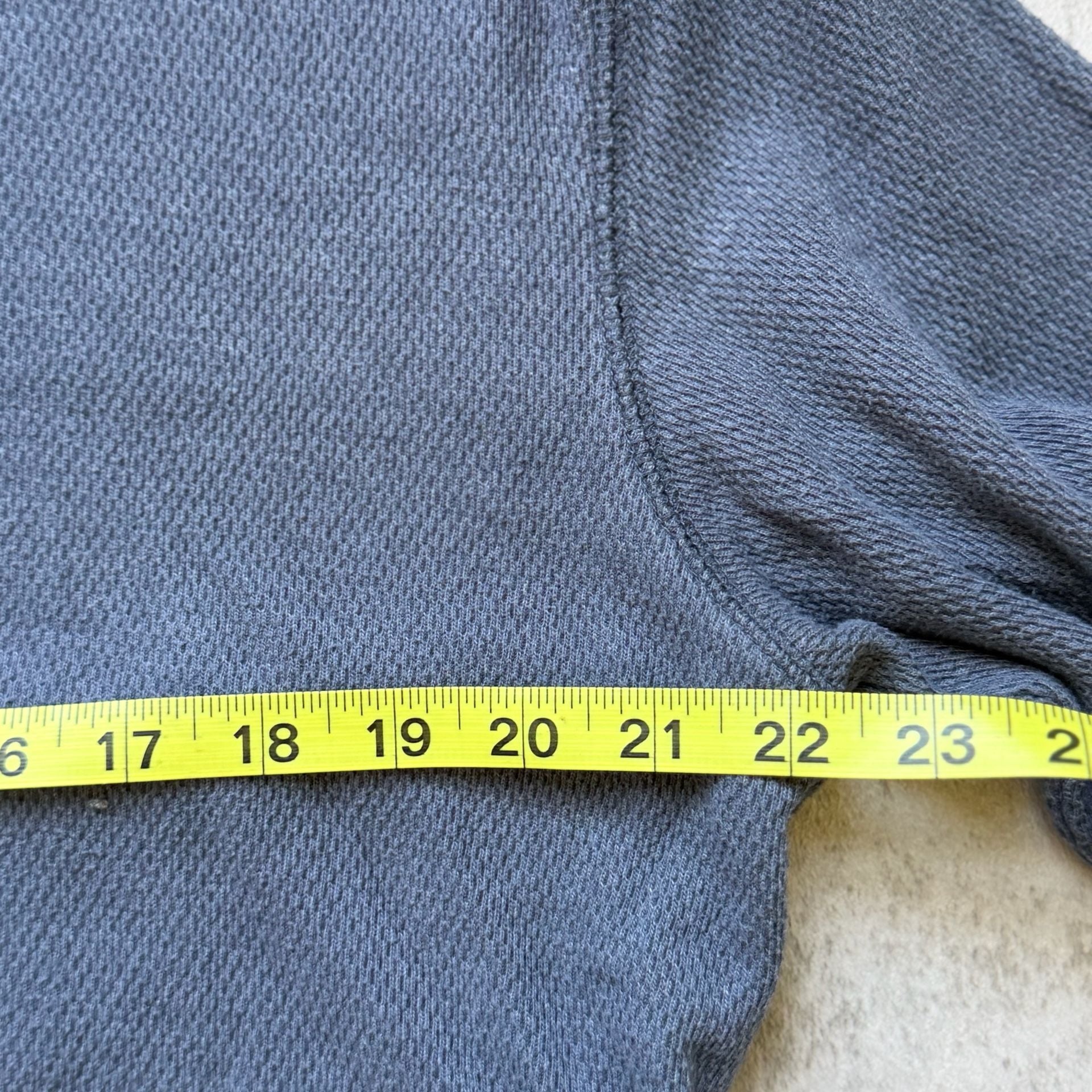 St. John's Bay Waffle Knit Henley Size XL Blue Long Sleeve Shirt 6