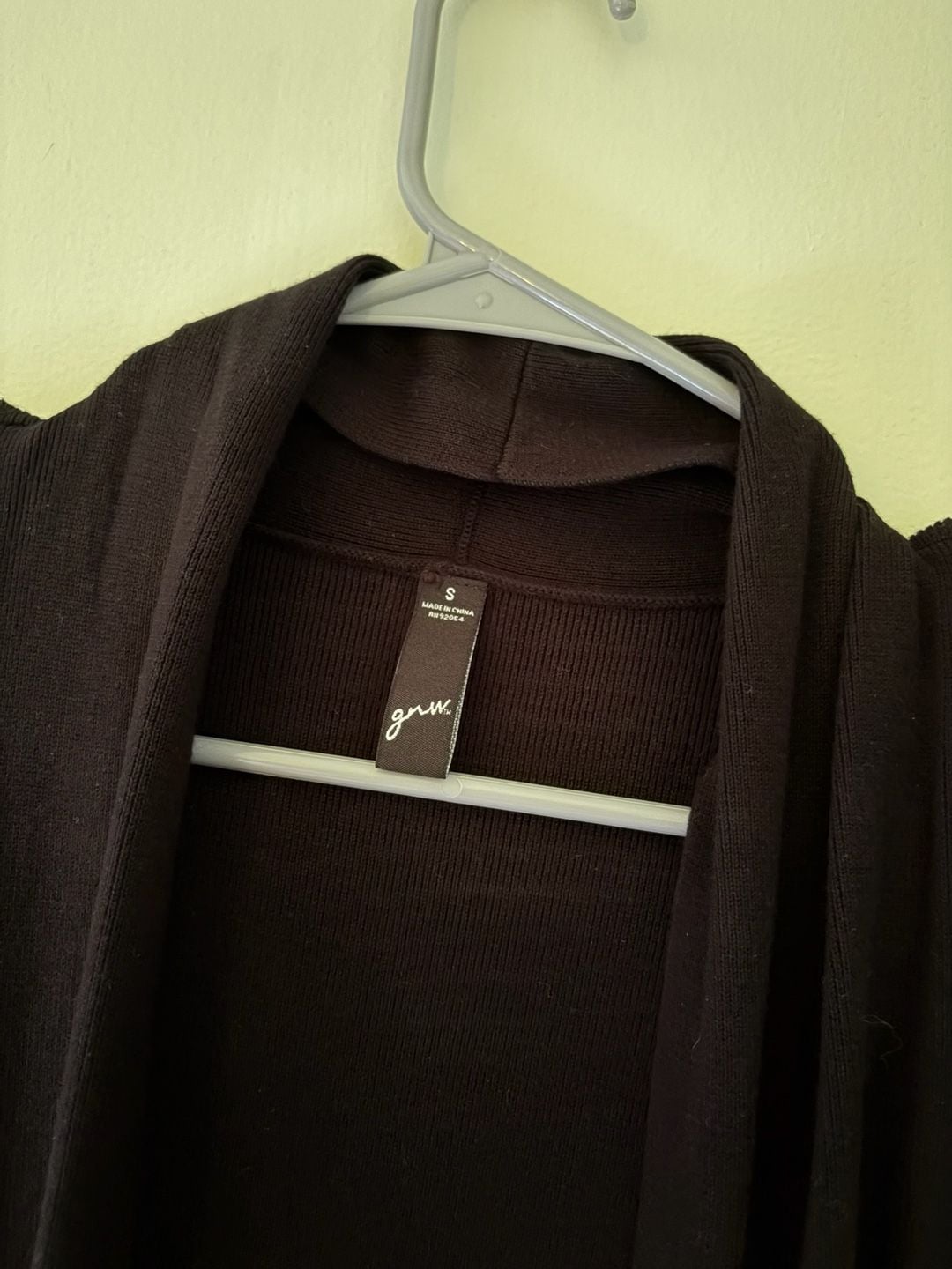 genx Long Vest Size S Black Open Front Sleeveless Cardigan 4